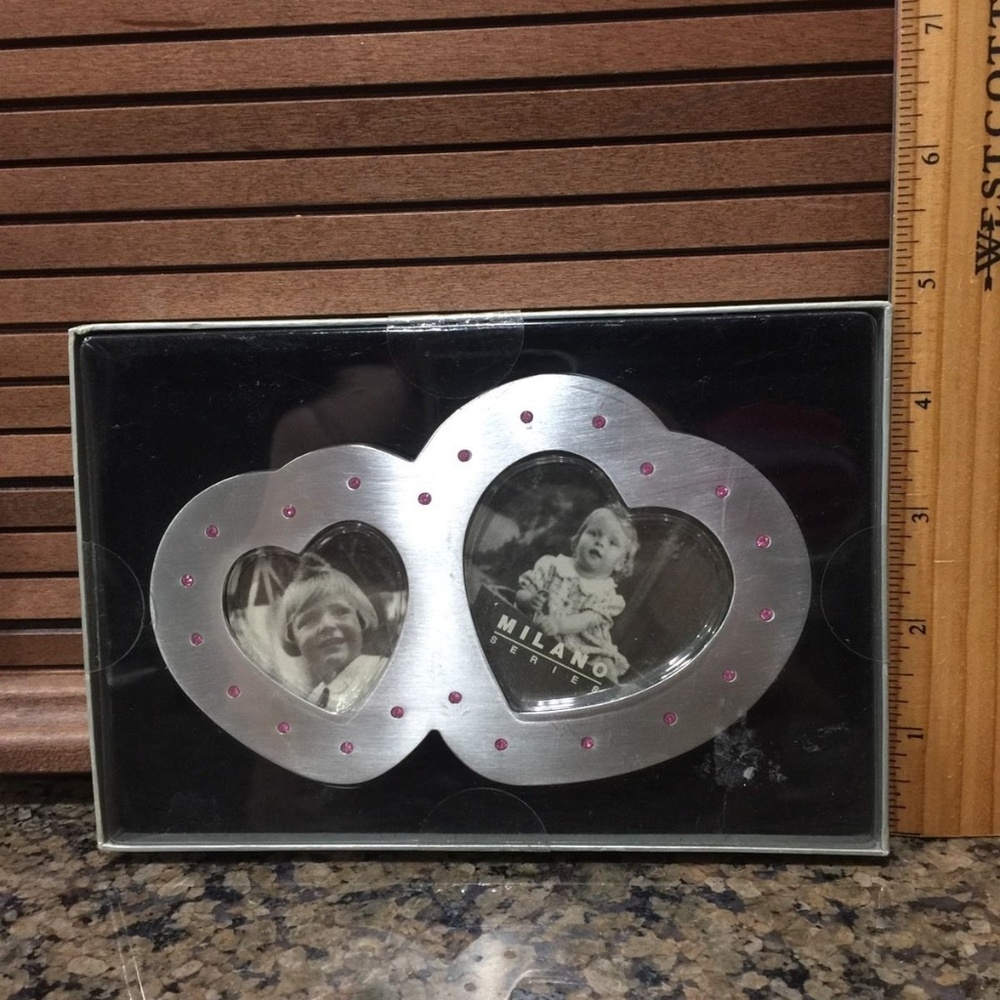 Milano Double Heart Photo Frame